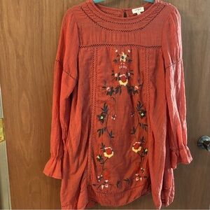 Umgee bohemian embroidered tunic dress